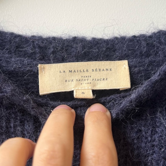 Sézane Winnie Jumper Pullover Sweater - Multicolor White Blue and Pink- Size S - Picture 9 of 11